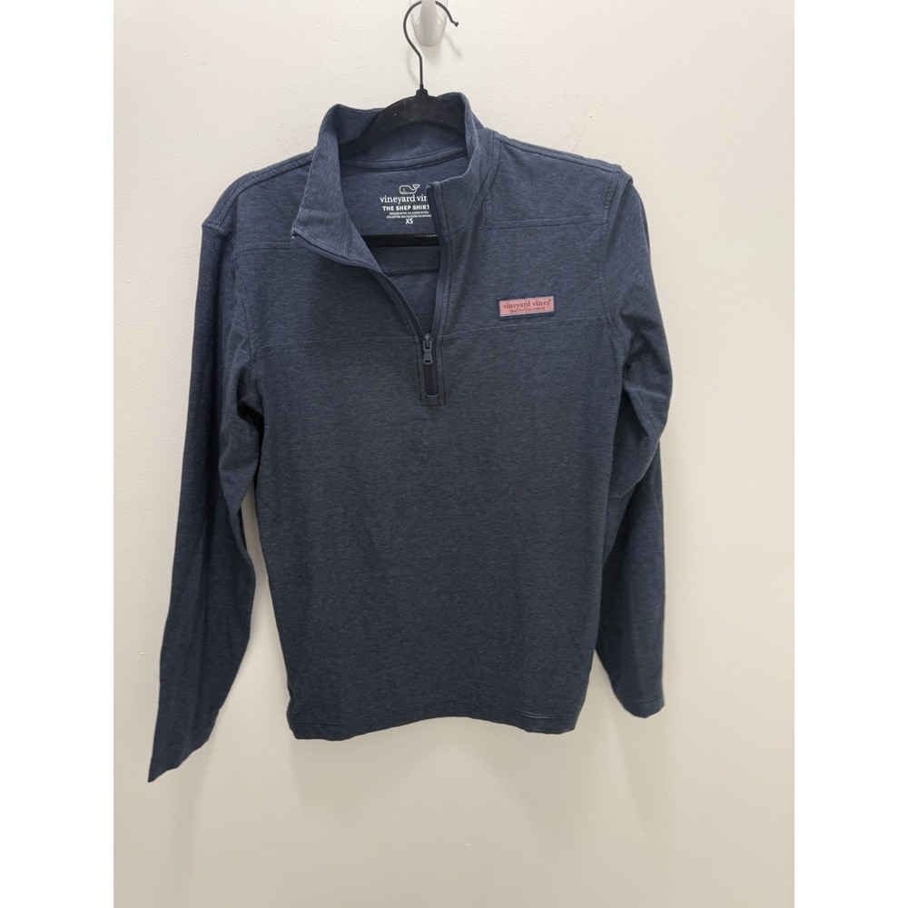 Vineyard Vines Shep Shirt Pullover Women's XS Blue 1/4 Zip Long Sleeve Stretch